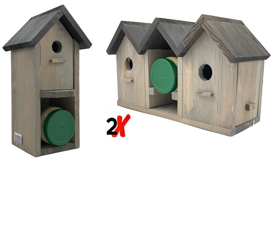 2x Pindakaashuisje – Vogelvoederhuisje – Vogelhuisje Pindakaas Garden Spirit